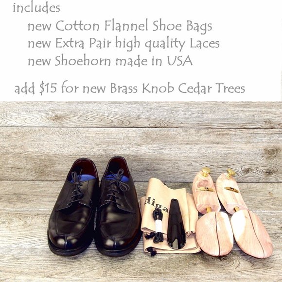 Allen Edmonds MSP Blucher 9.5 D Black * new Flannel Bags (add $15 Cedar Trees) main image 9